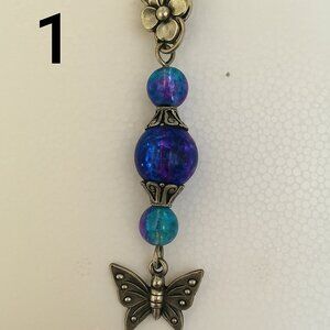 One-of-a-Kind Beaded Bag Charms – Floral Clasp with Unique Charms